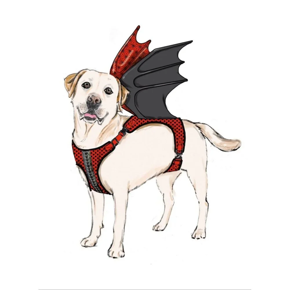 Simplicity 9875 Pattern Dog Harnesses Wings Sizes S-L Novelty Halloween Costume